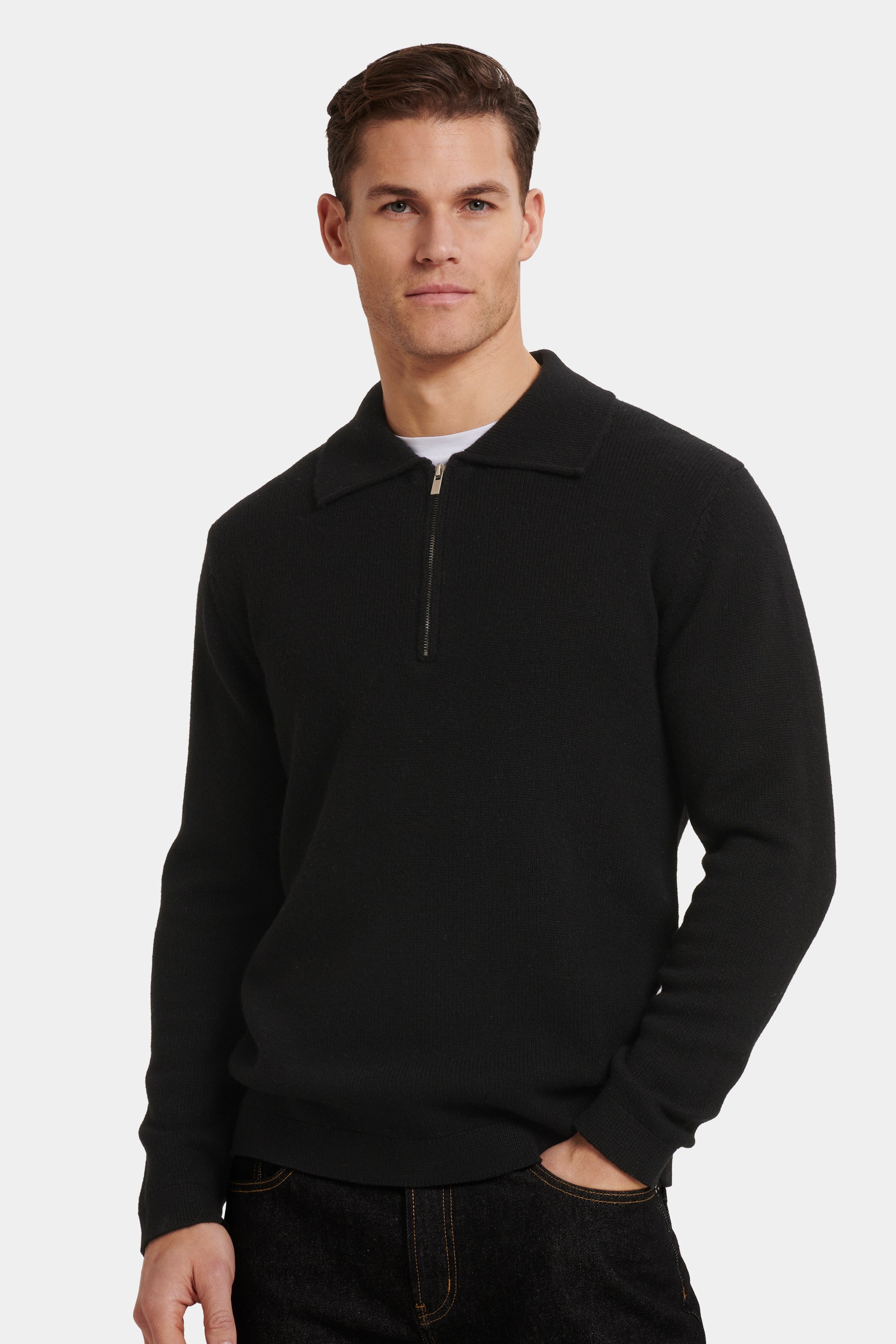 POLO COM FECHO QUARTER ZIP COMPONE