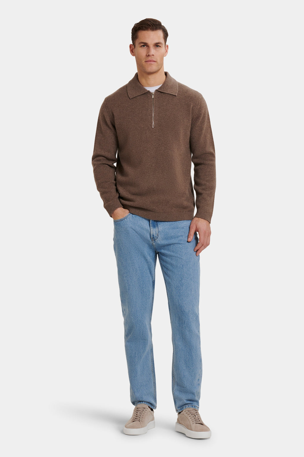 POLO COM FECHO QUARTER ZIP COMPONE