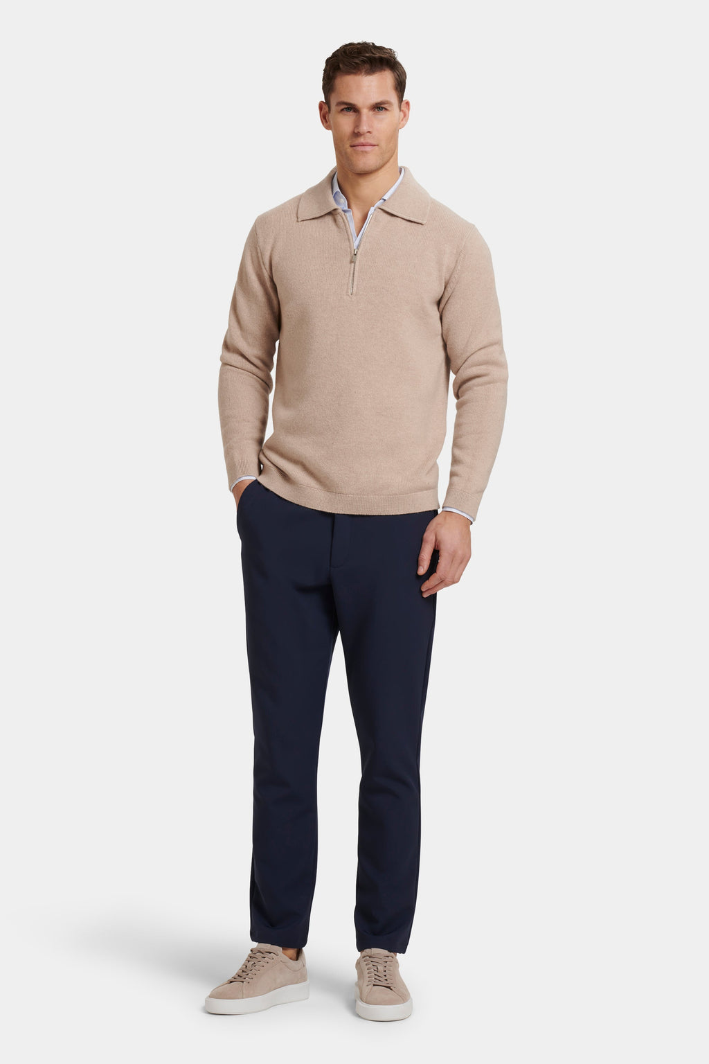 POLO COM FECHO QUARTER ZIP COMPONE