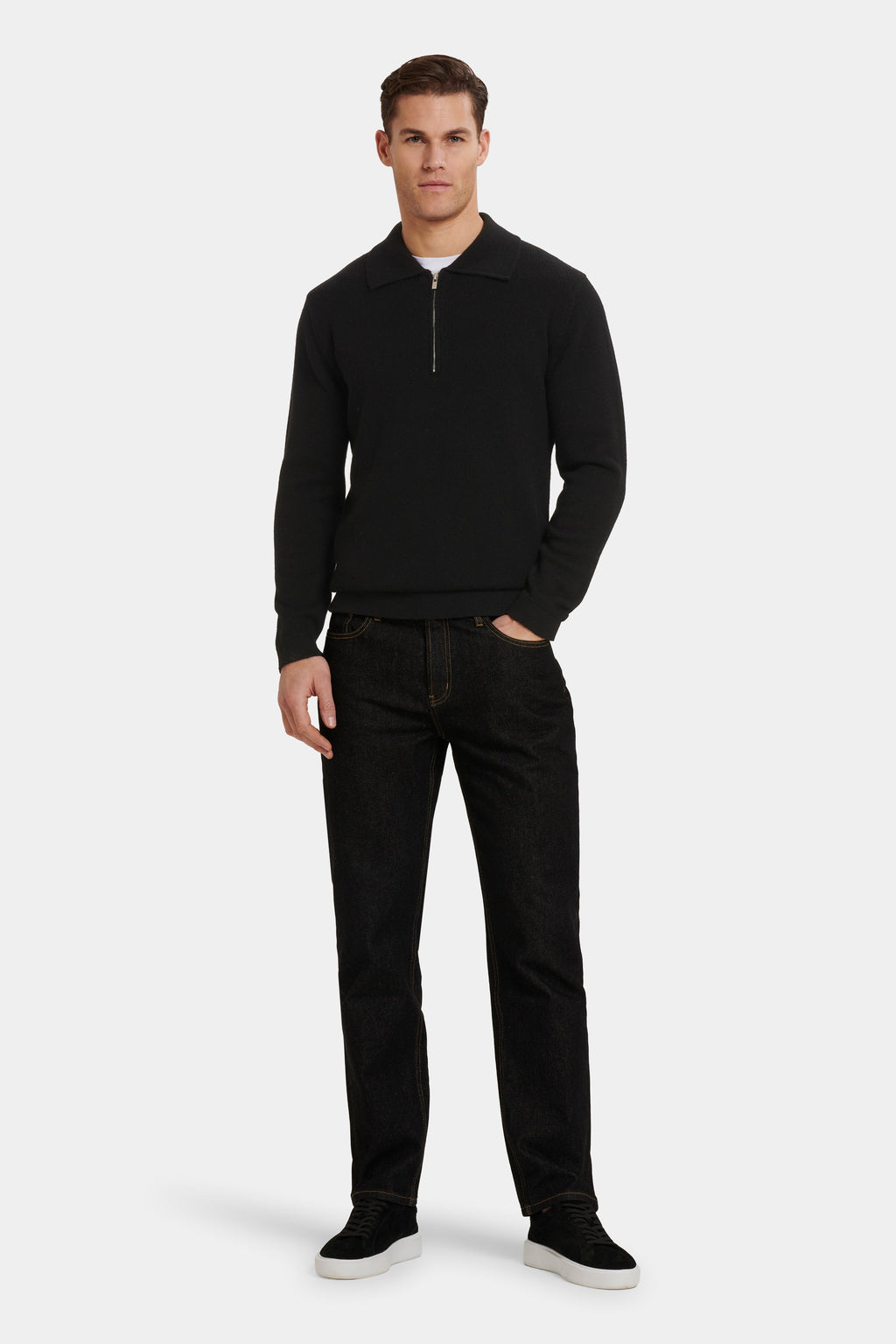 POLO COM FECHO QUARTER ZIP COMPONE