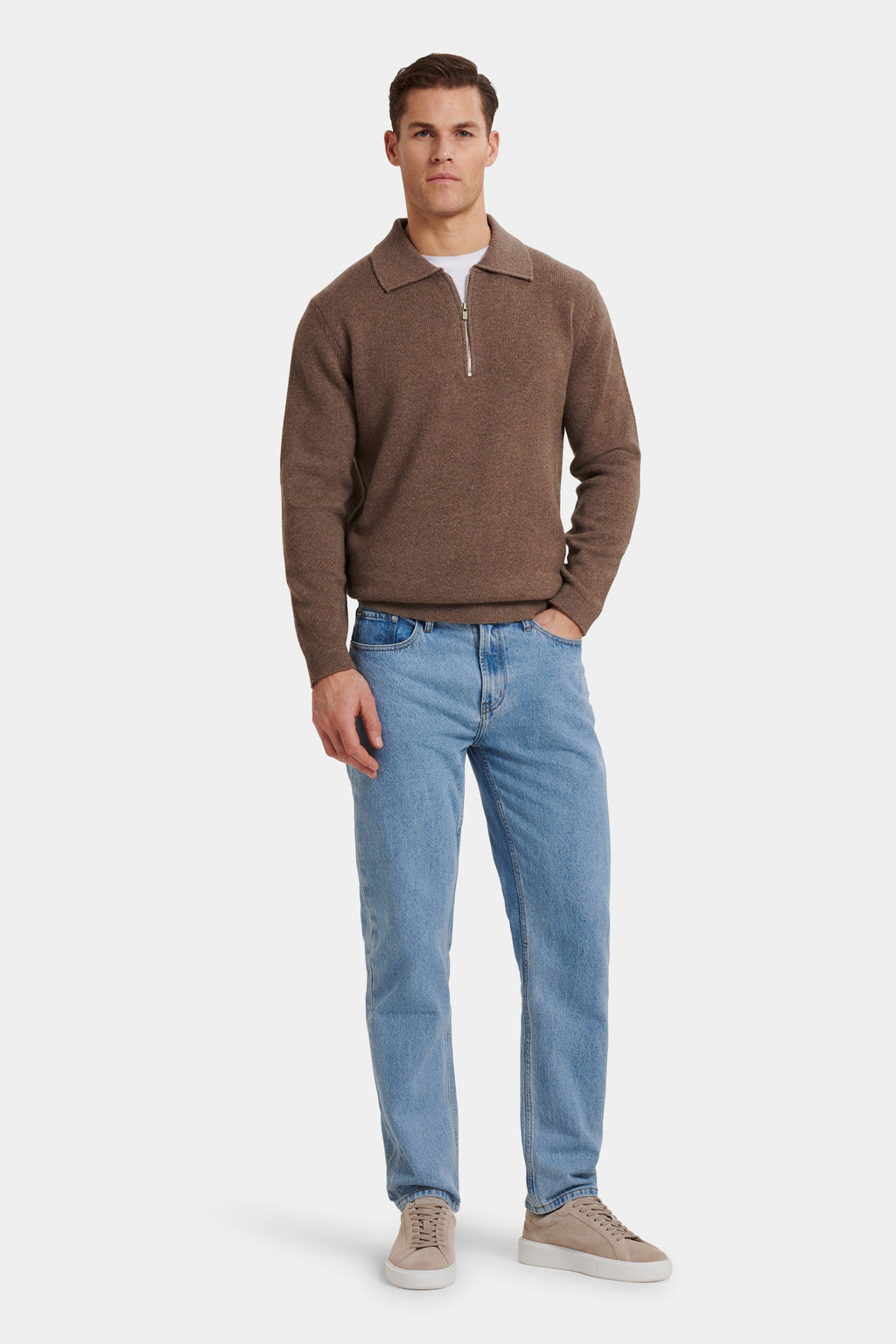 POLO COM FECHO QUARTER ZIP COMPONE