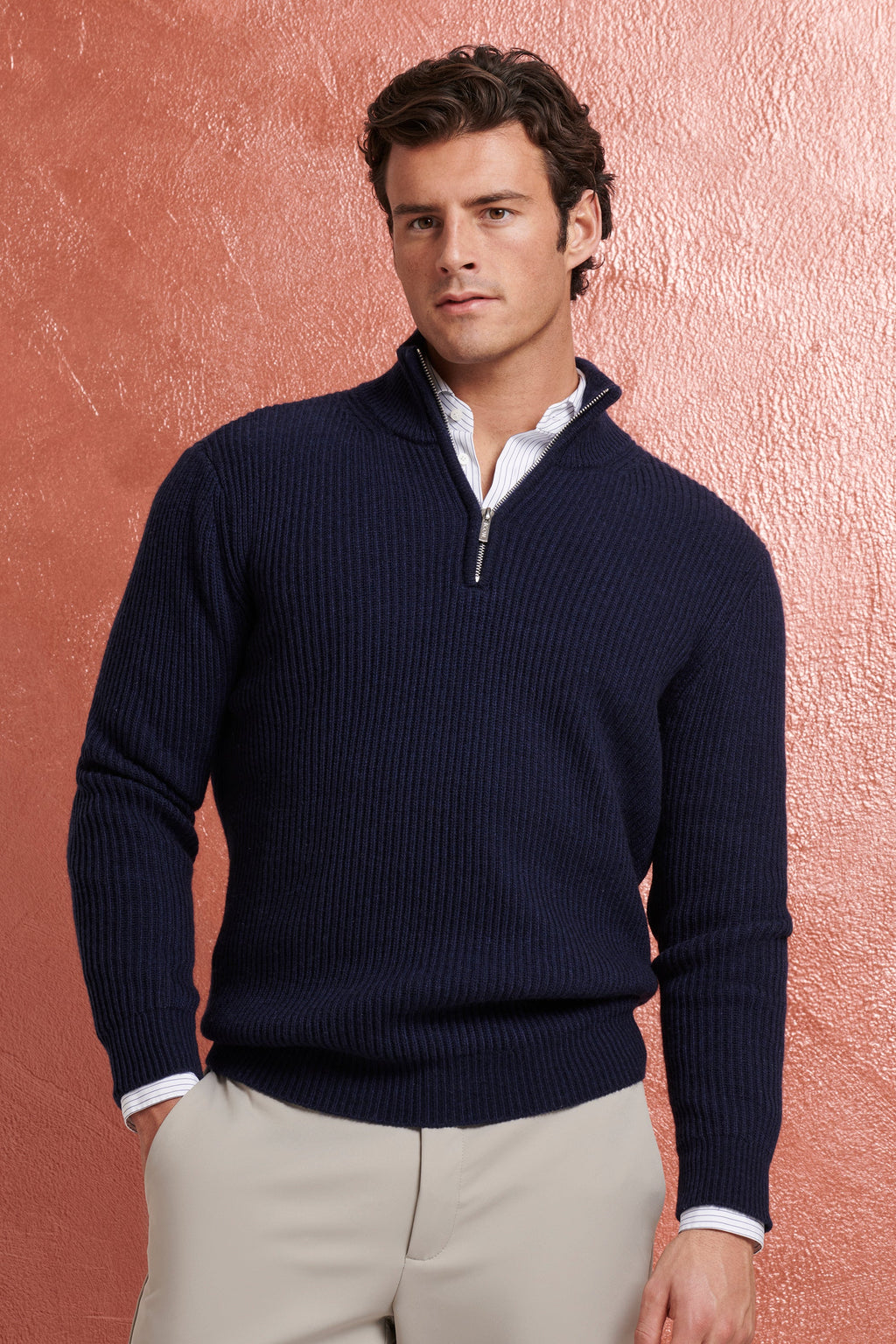 EL VICO QUARTER ZIP SWEATER