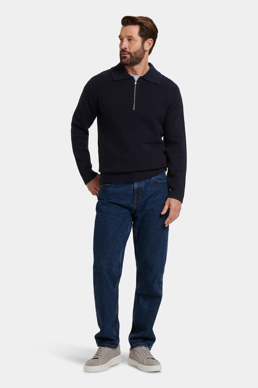 POLO COM FECHO QUARTER ZIP COMPONE