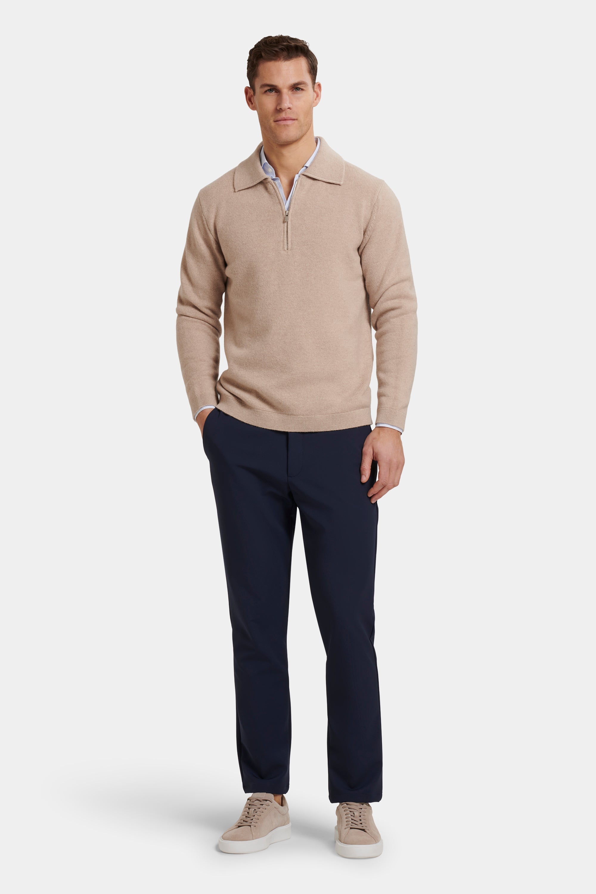 POLO COM FECHO QUARTER ZIP COMPONE