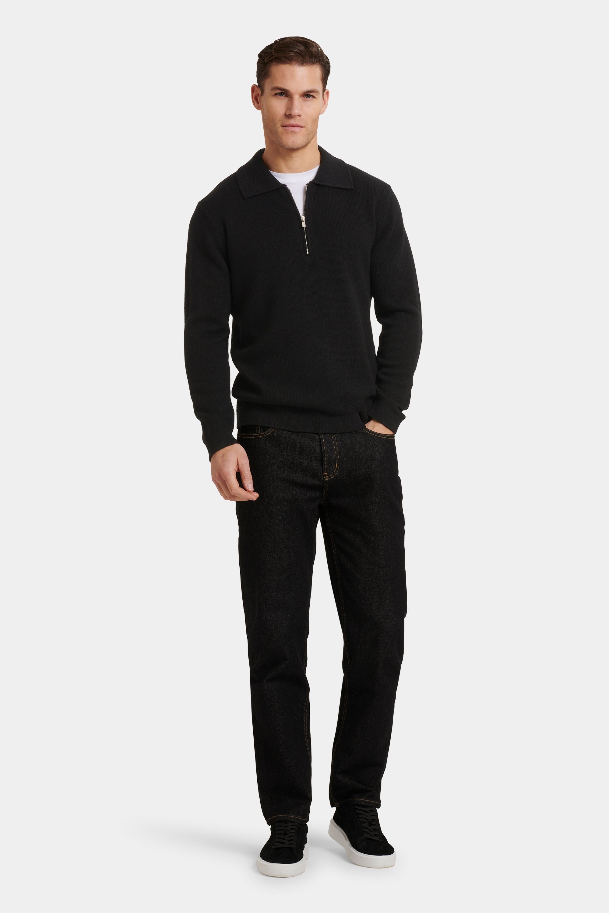 POLO COM FECHO QUARTER ZIP COMPONE