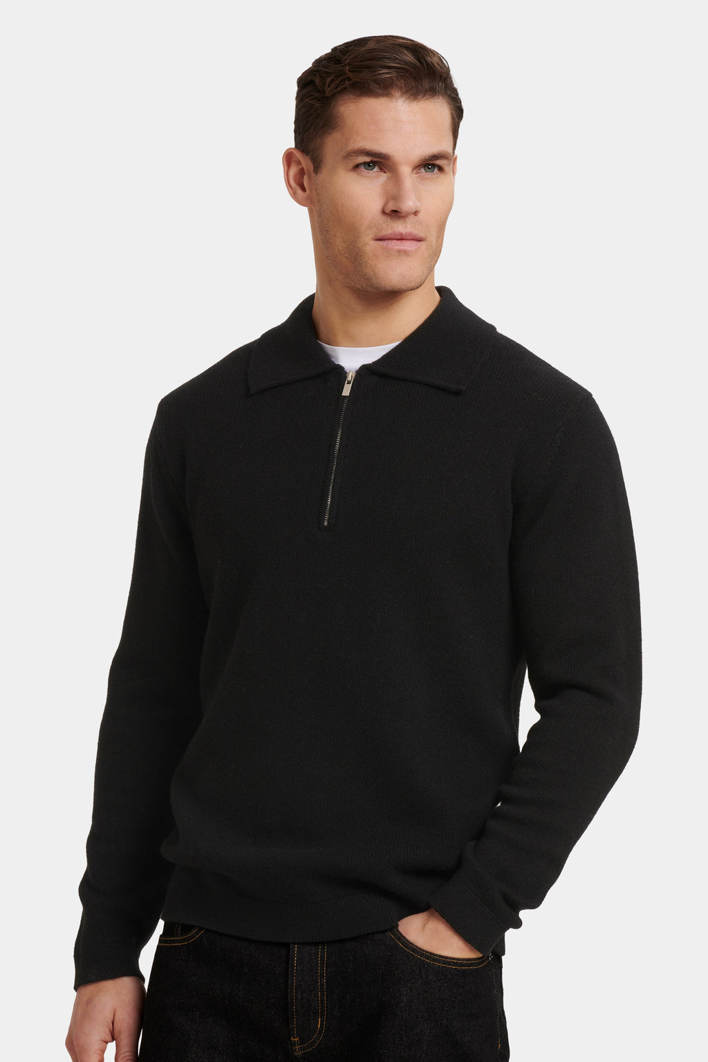 POLO COM FECHO QUARTER ZIP COMPONE