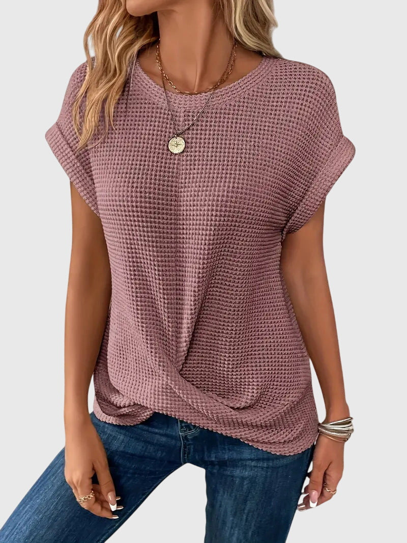 Isa | Blusa Elegante con Cuello Redondo