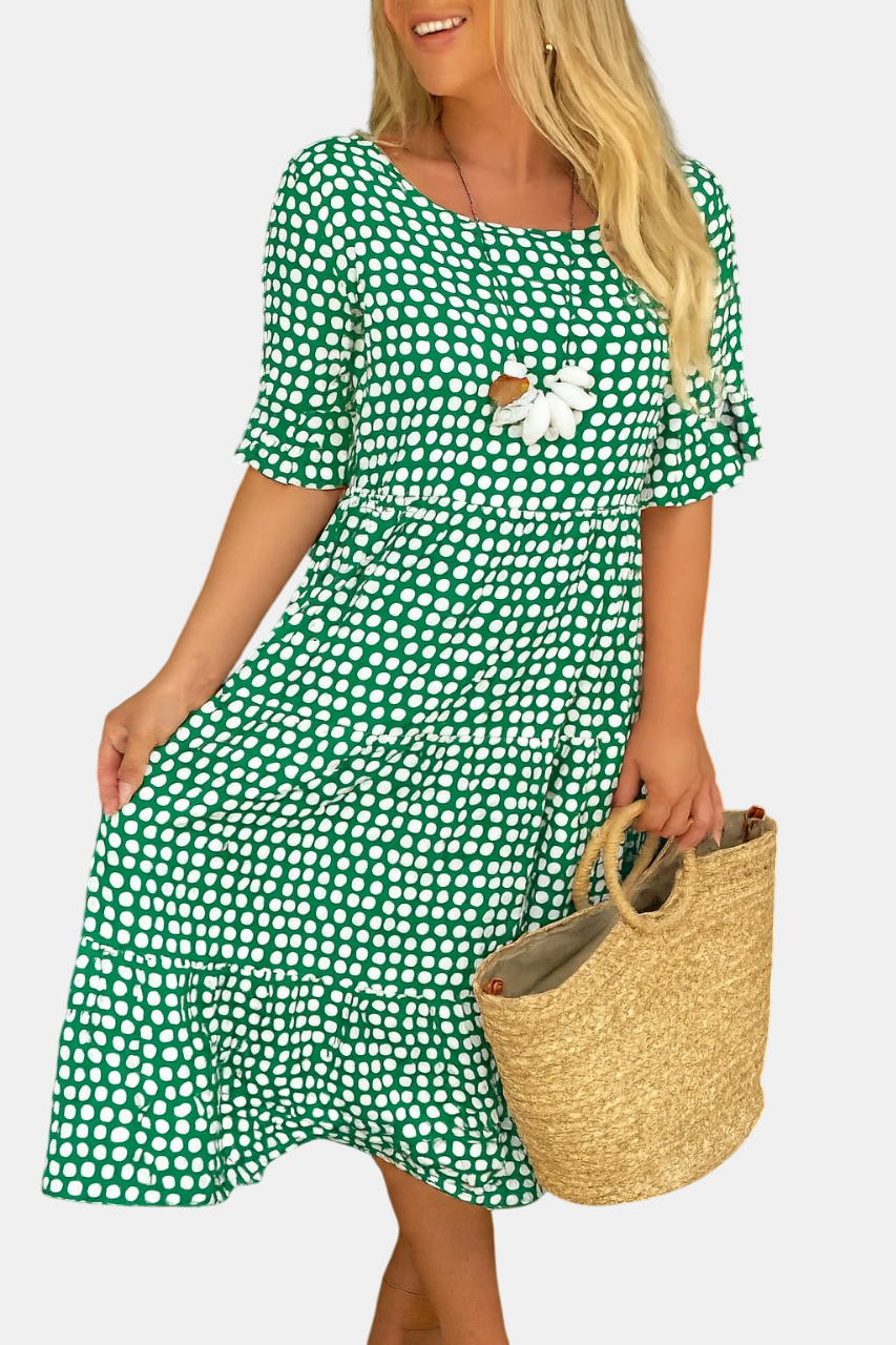 Iris | Vestido Midi de Manga Corta