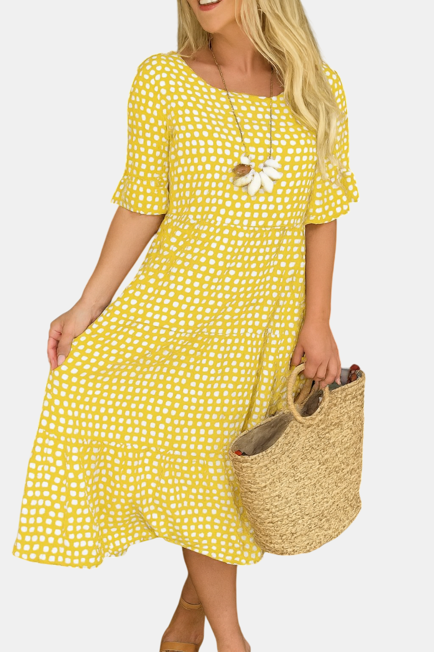Iris | Vestido Midi de Manga Corta