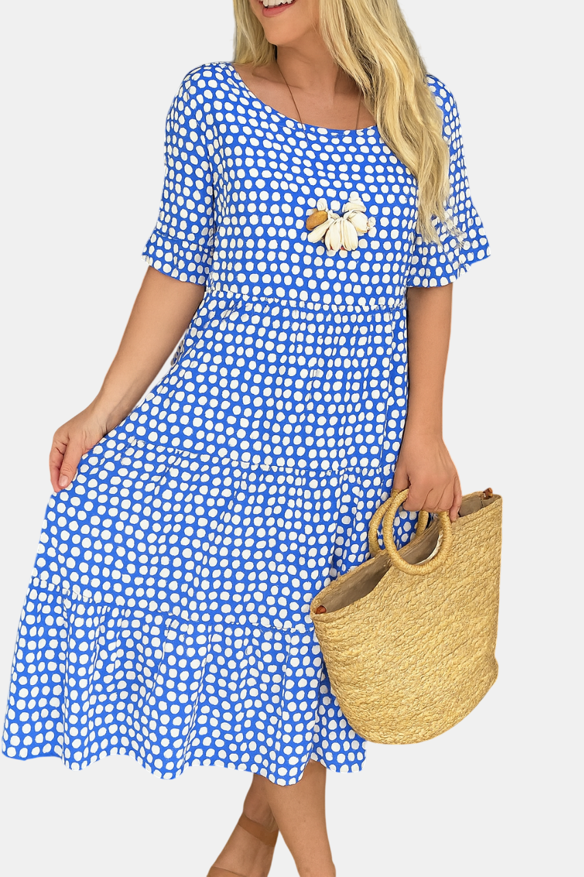 Iris | Vestido Midi de Manga Corta