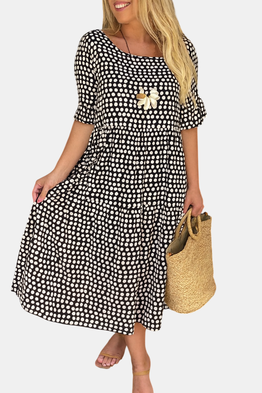 Iris | Vestido Midi de Manga Corta
