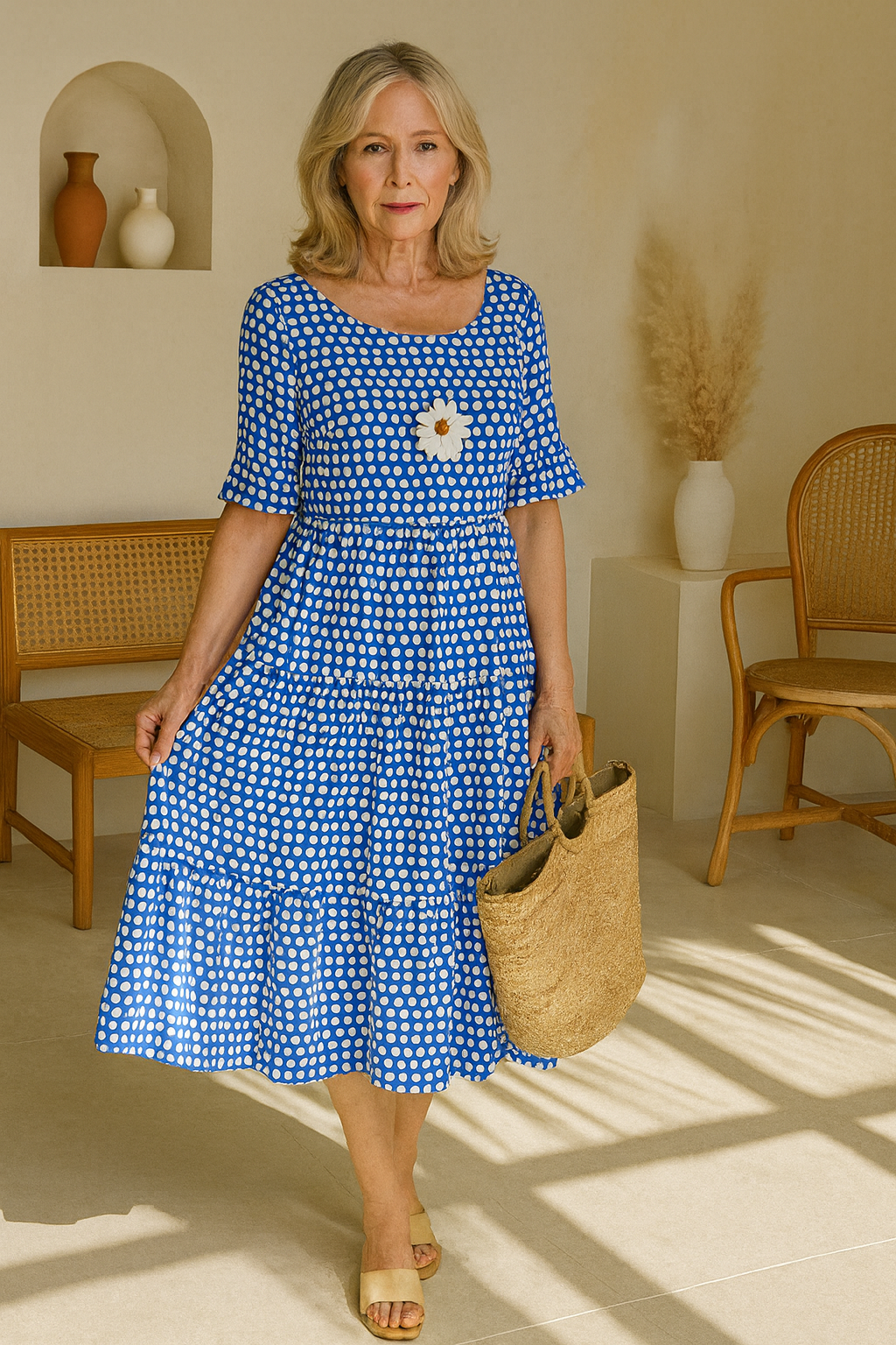 Iris | Vestido Midi de Manga Corta