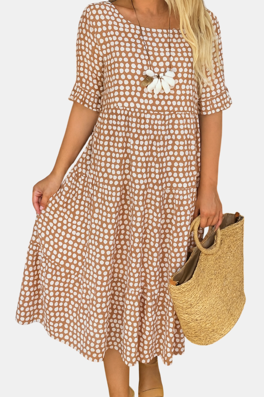 Iris | Vestido Midi de Manga Corta