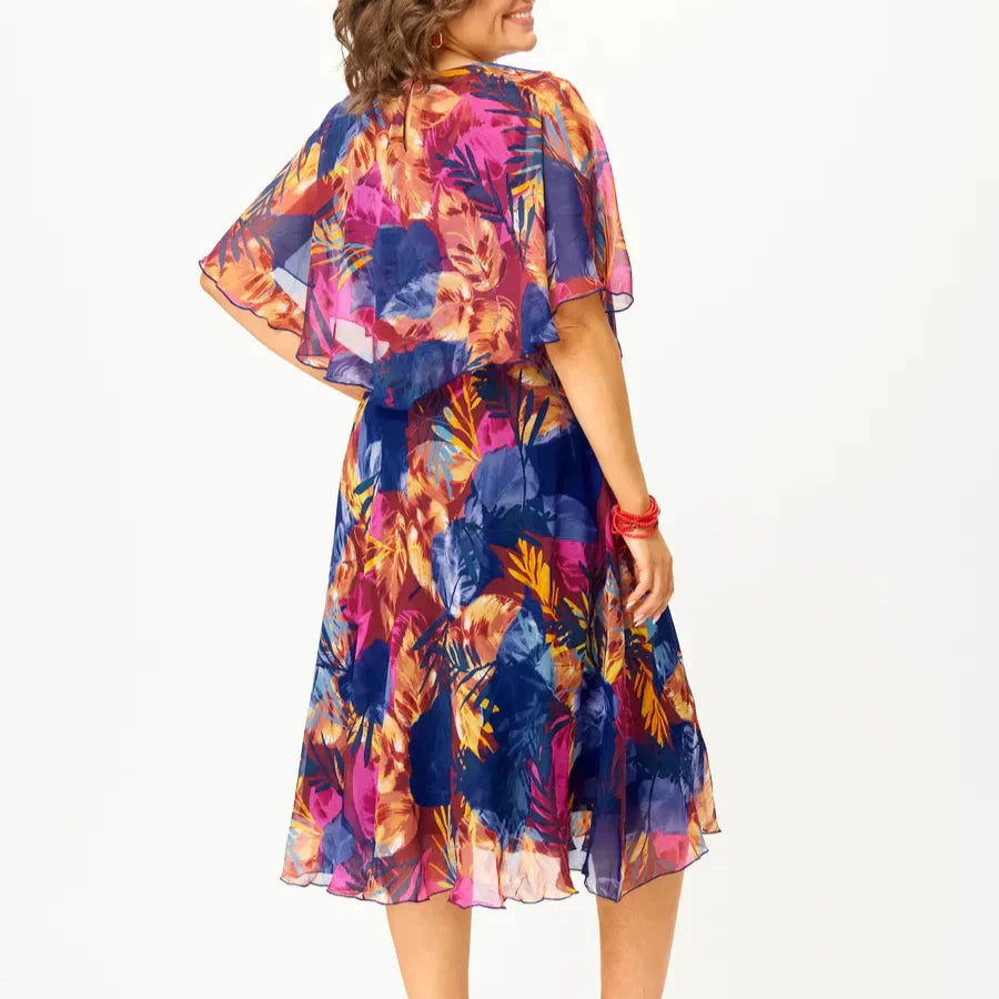 Barbara | Vestido Midi de Chifón Fluido