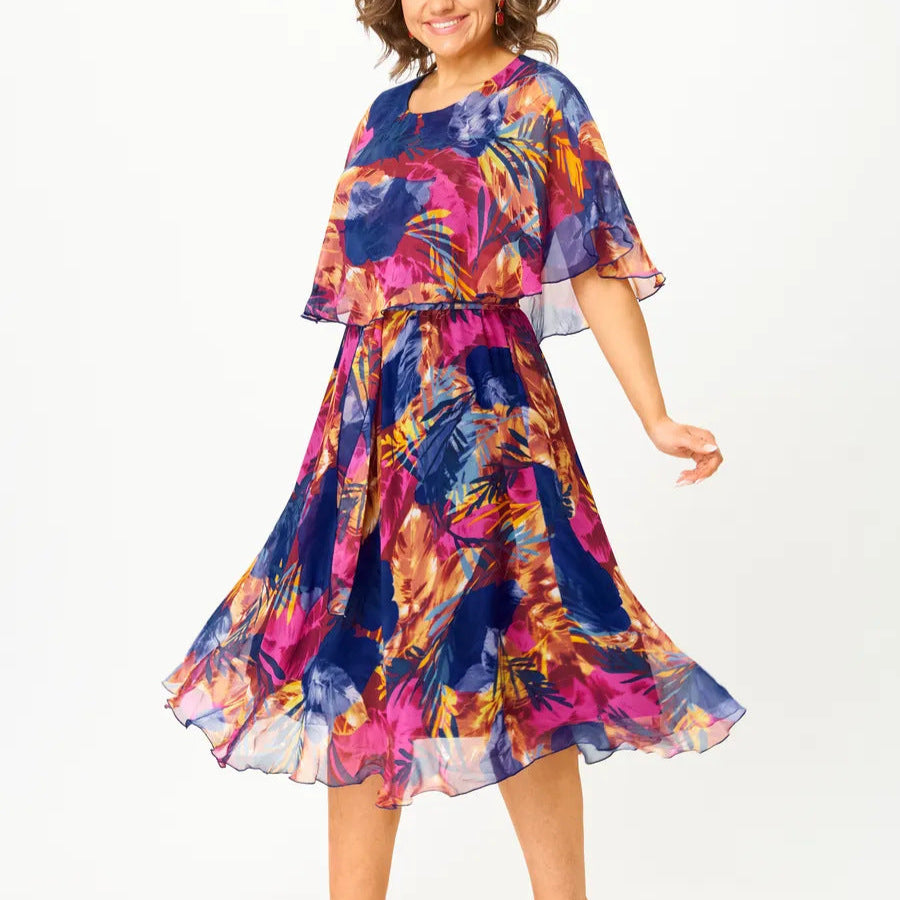 Barbara | Vestido Midi de Chifón Fluido