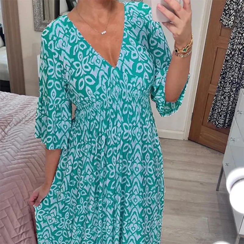 Vestido Recto con Estampado Floral