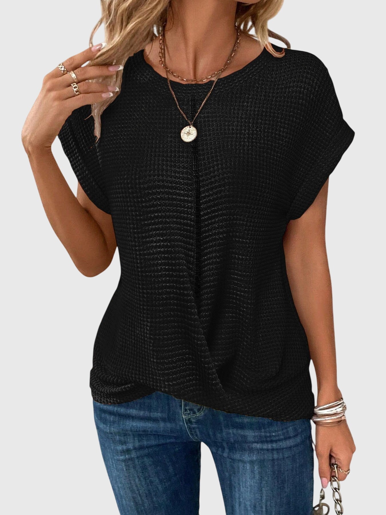 Isa | Blusa Elegante con Cuello Redondo