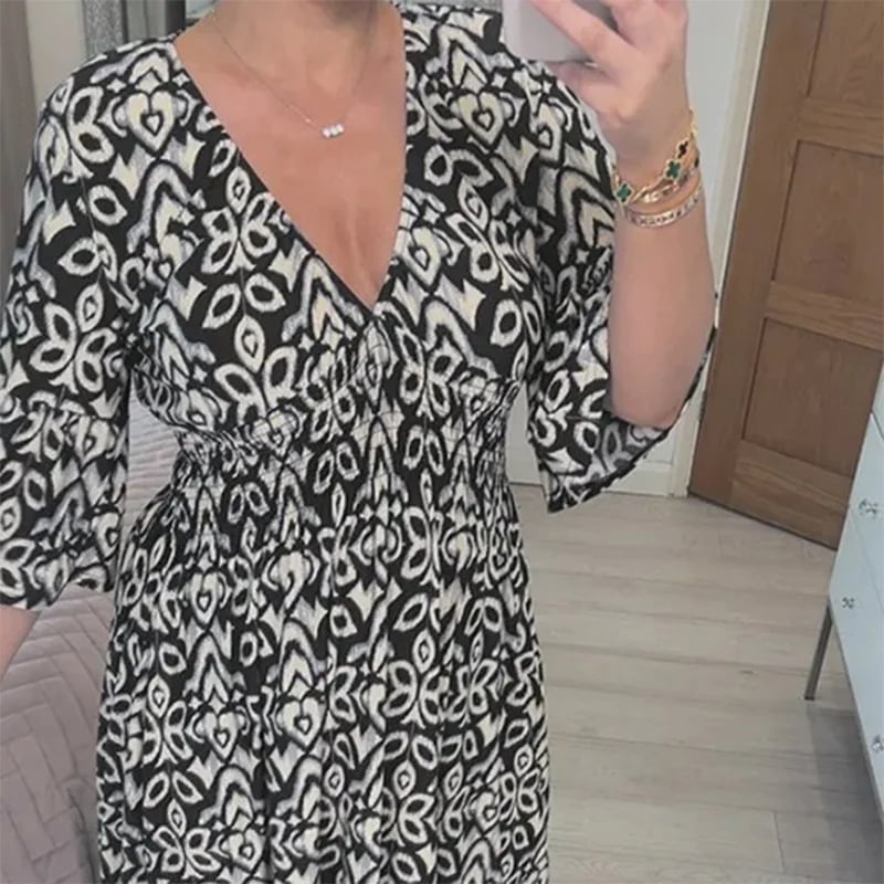 Vestido Recto con Estampado Floral