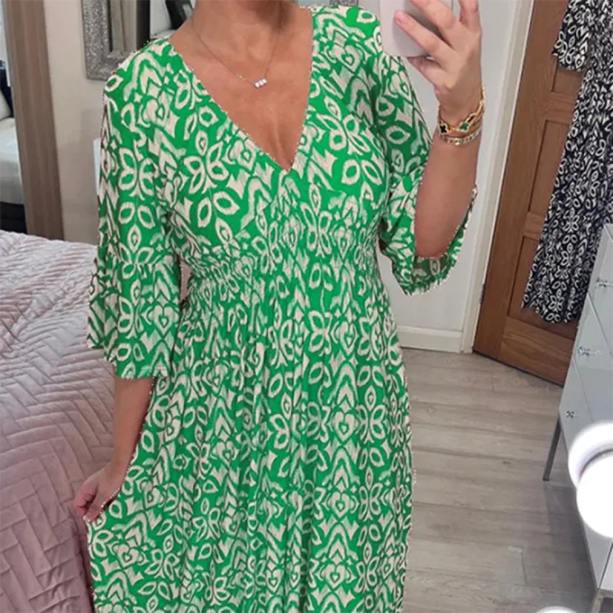 Vestido Recto con Estampado Floral