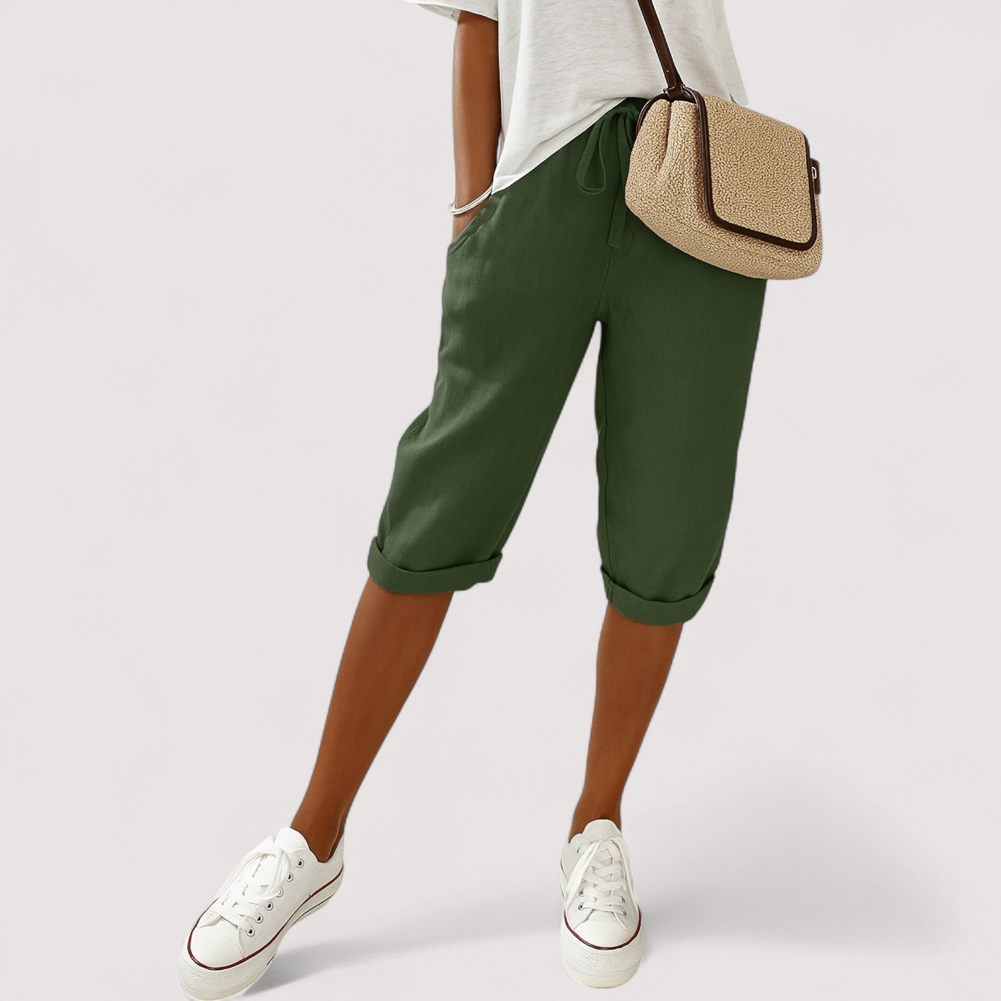 Carmen | Capris Casuales de Algodón y Lino