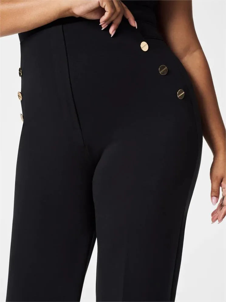 Pantalones de Pata Ancha con Control de Abdomen