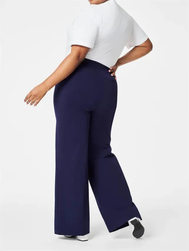 Pantalones de Pata Ancha con Control de Abdomen