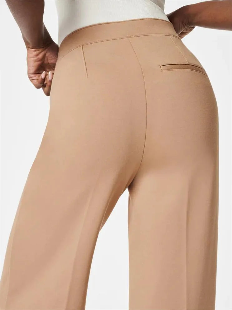 Pantalones de Pata Ancha con Control de Abdomen