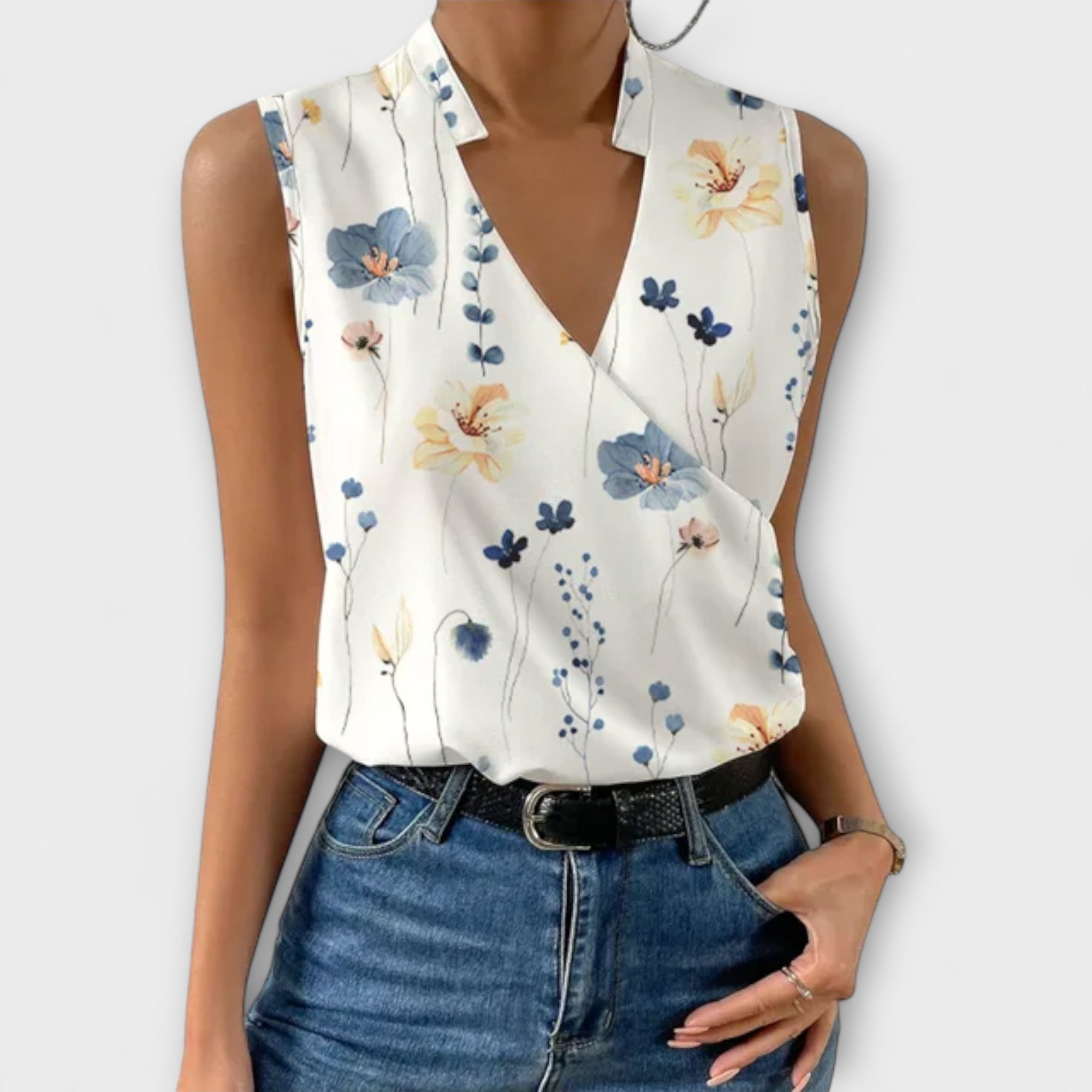 Loretta | Top Sofisticado con Escote en V