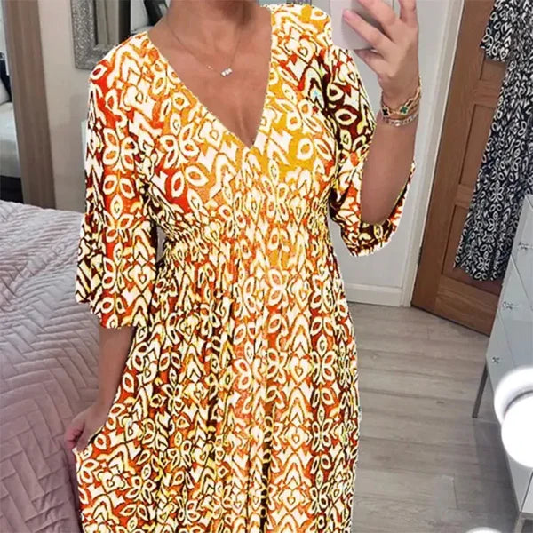 Vestido Recto con Estampado Floral