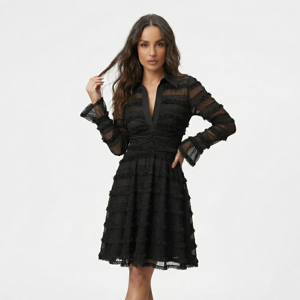 Vestido Midi con Flecos