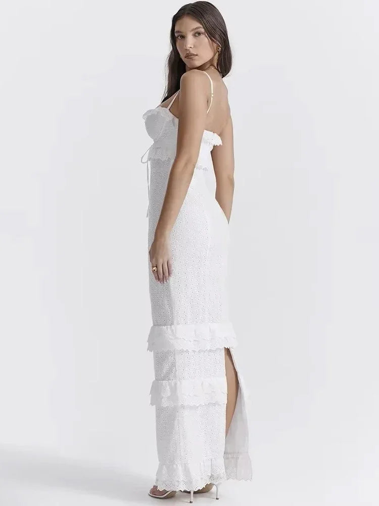 SELENE | VESTIDO LARGO SUEÑO BORDADO LACE