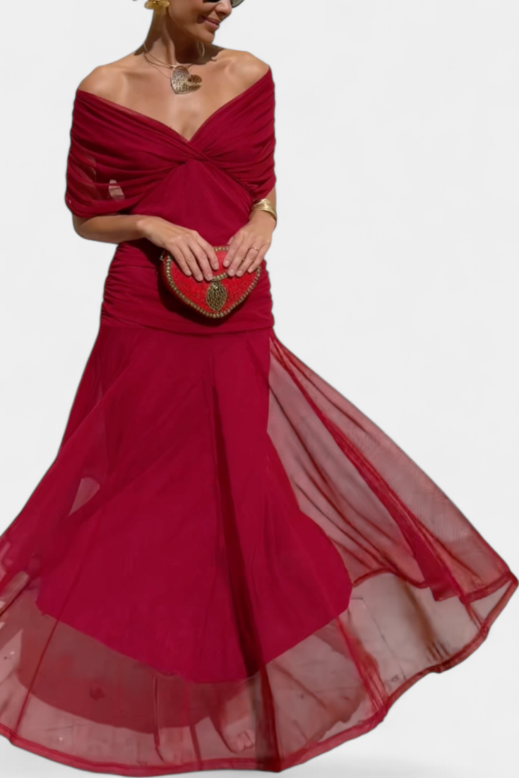 Florena | Vestido Maxi Floral con Escote en V