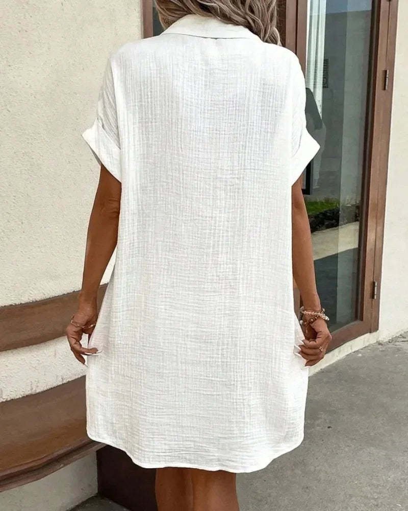 ELIRA | VESTIDO CAMISERO LIGERO Y NATURAL