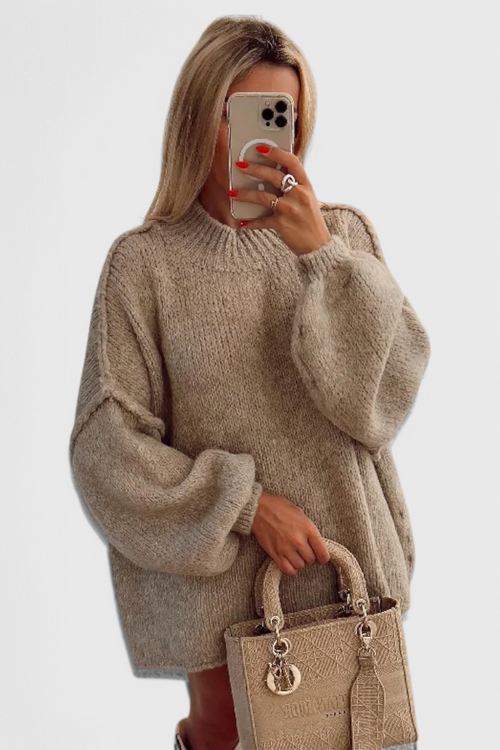 Cassia | Jersey de Punto Oversized con Mangas Globo