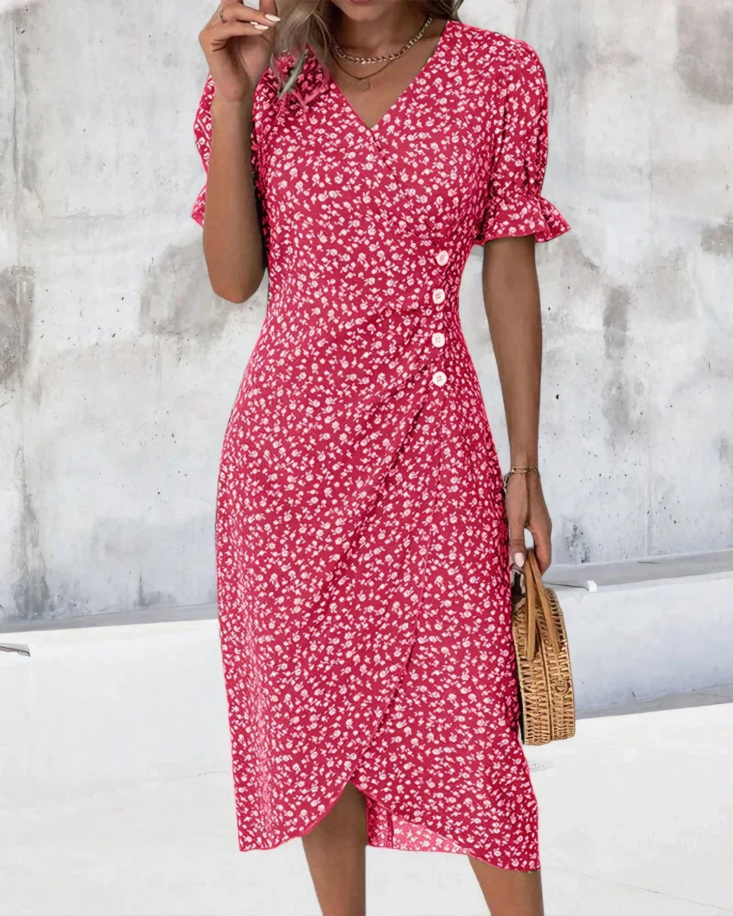 TINE | VESTIDO DE MANGA CORTA FLORAL