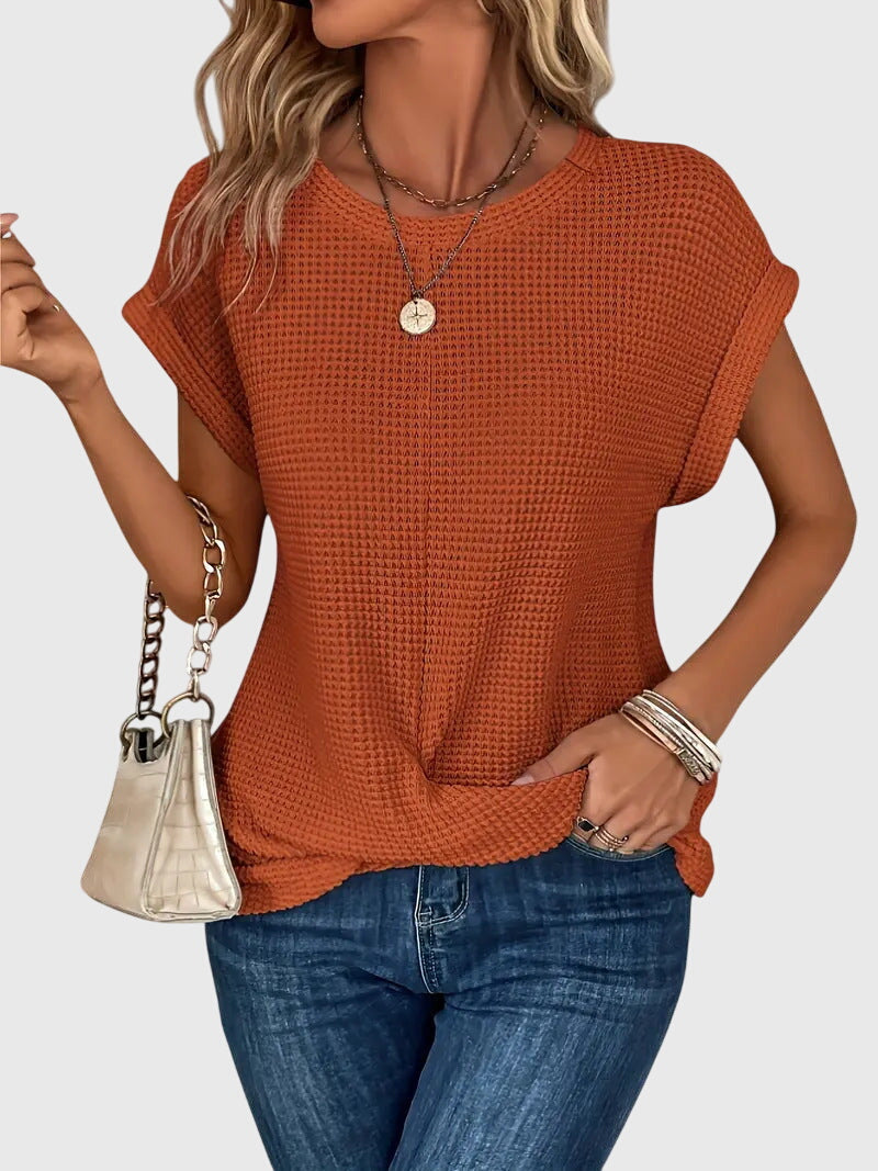 Isa | Blusa Elegante con Cuello Redondo