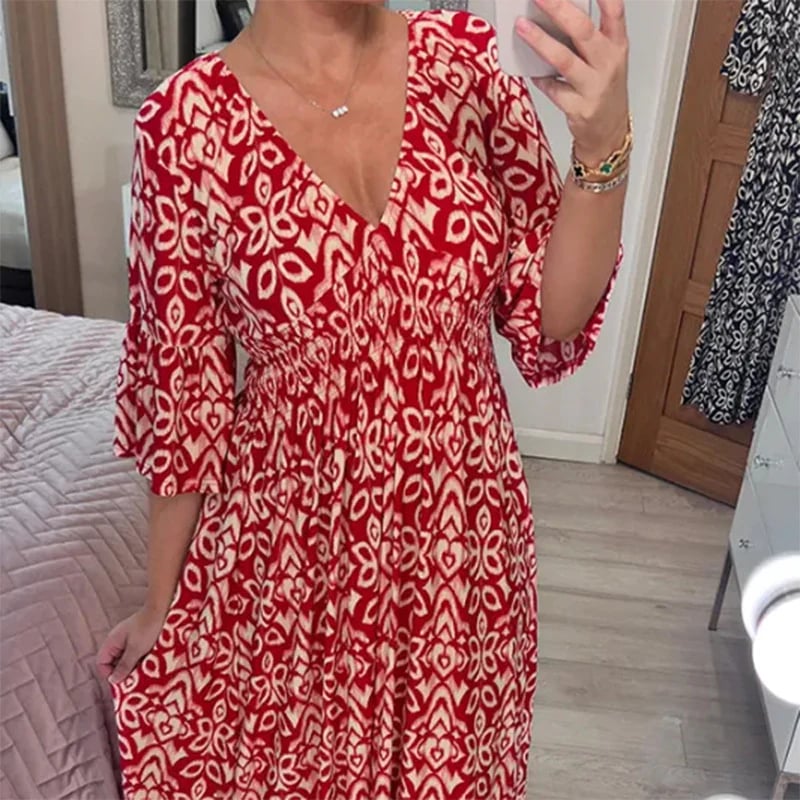 Vestido Recto con Estampado Floral