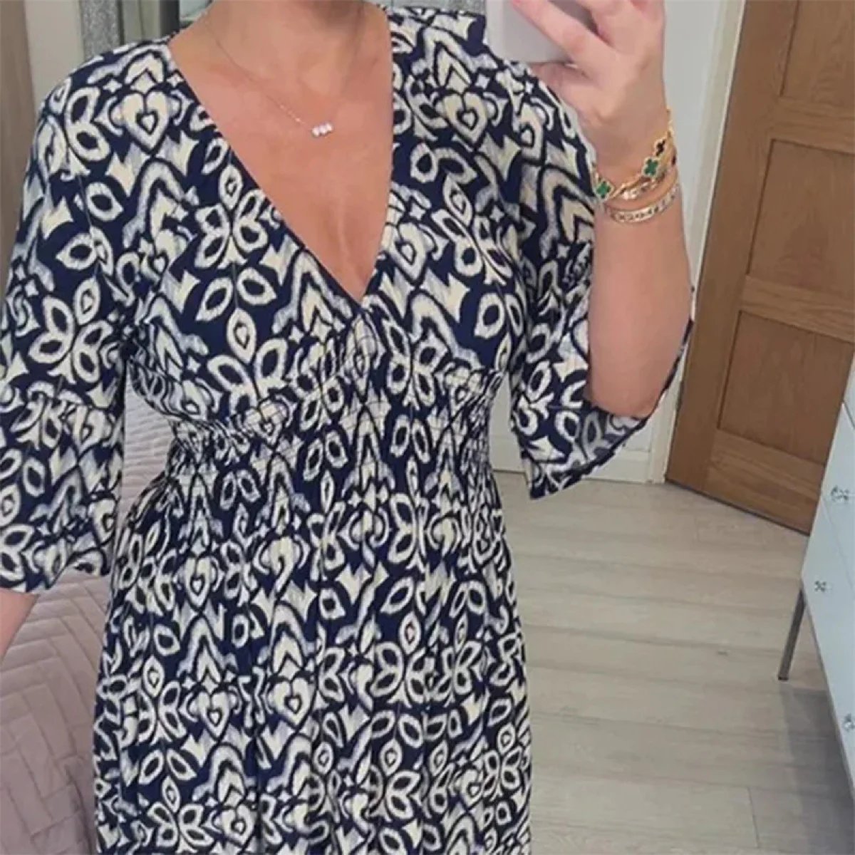 Vestido Recto con Estampado Floral