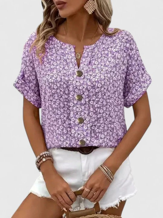 Sabine | Top Floral Elegante de Verano
