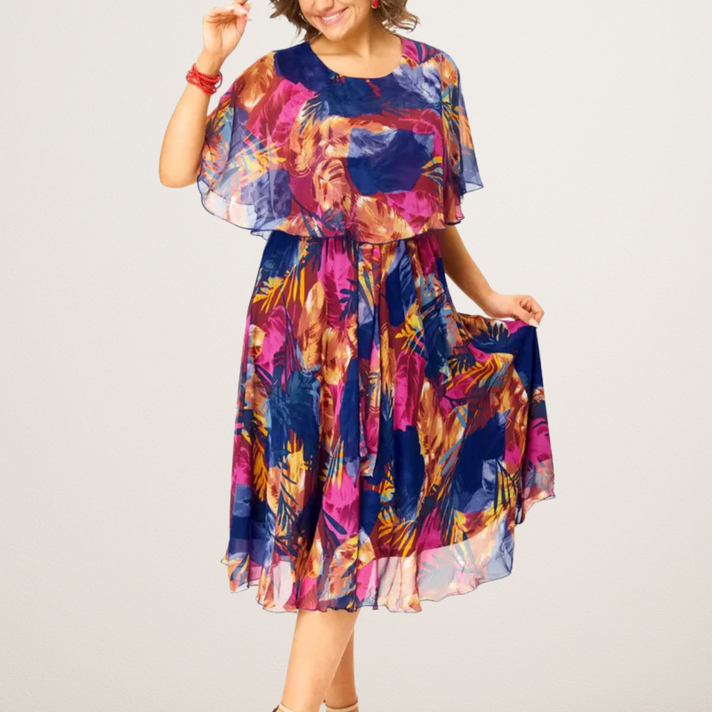 Barbara | Vestido Midi de Chifón Fluido