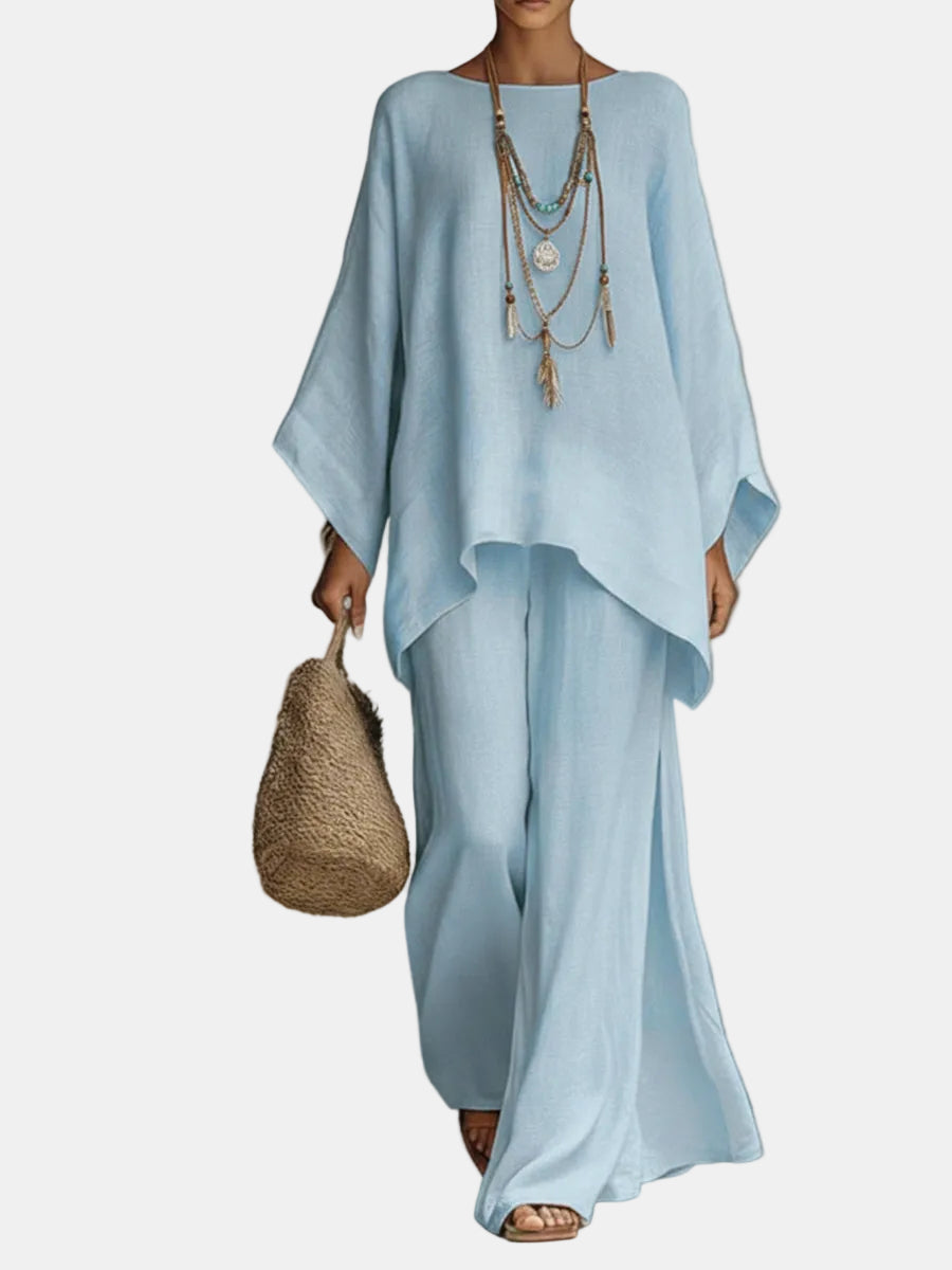 Celine | Conjunto Elegante de Dos Piezas en Lino