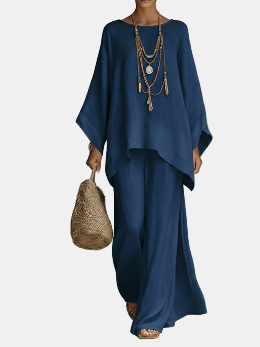 Celine | Conjunto Elegante de Dos Piezas en Lino