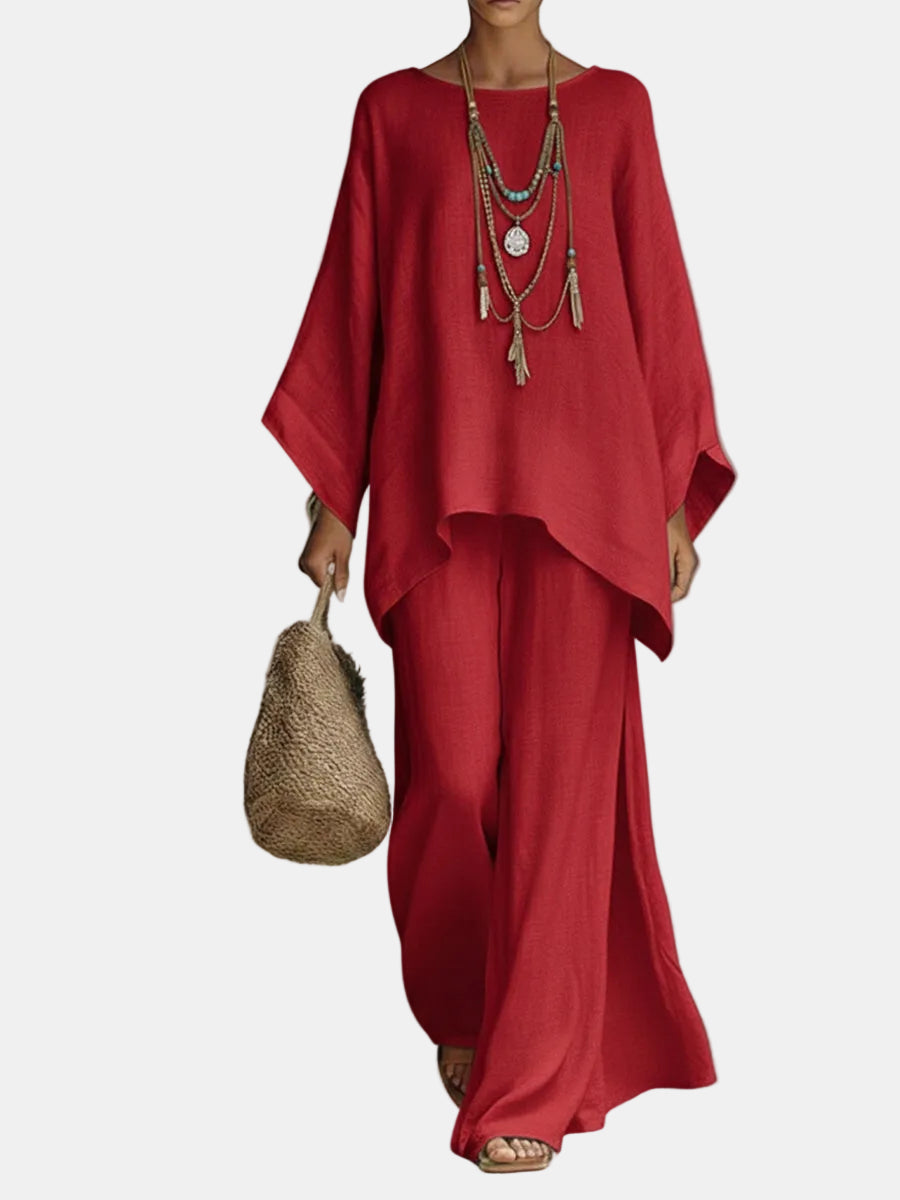 Celine | Conjunto Elegante de Dos Piezas en Lino